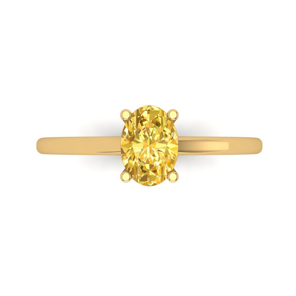 0.50 ct Round Cut Yellow Orange Natural Citrine VVS1 Classic Wedding Engagement Bridal Promise Designer Ring Solid 14k white gold